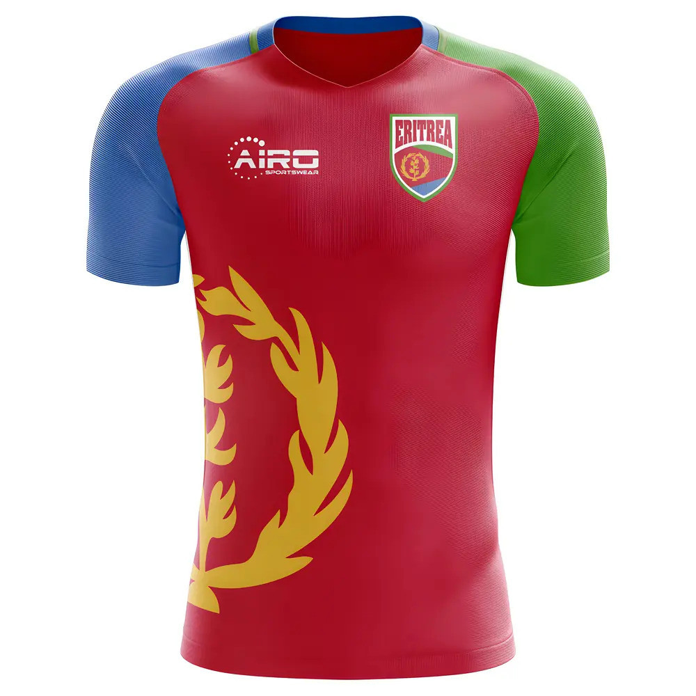 '25-'26 Eritrea Home Concept Football Shirt Polyester Azerbaijan Made By: Airo Sportswear Men's Red 3XL