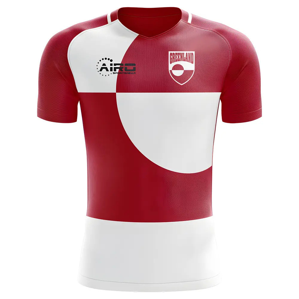 '25-'26 Greenland Home Concept Football Shirt Polyester Made By: Airo Sportswear Men's White Extra Large