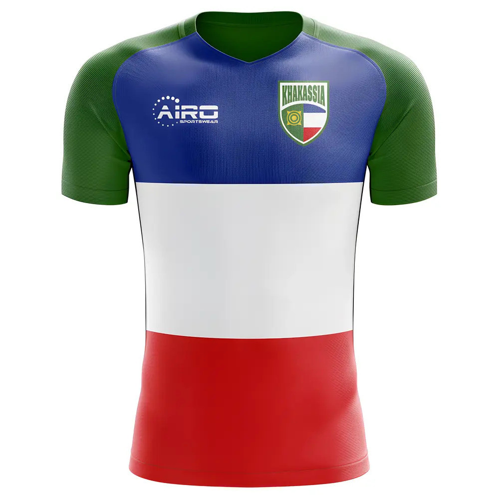 '25-'26 Khakassia Home Concept Football Shirt Polyester Russia Made By: Airo Sportswear Men's Blue 4XL