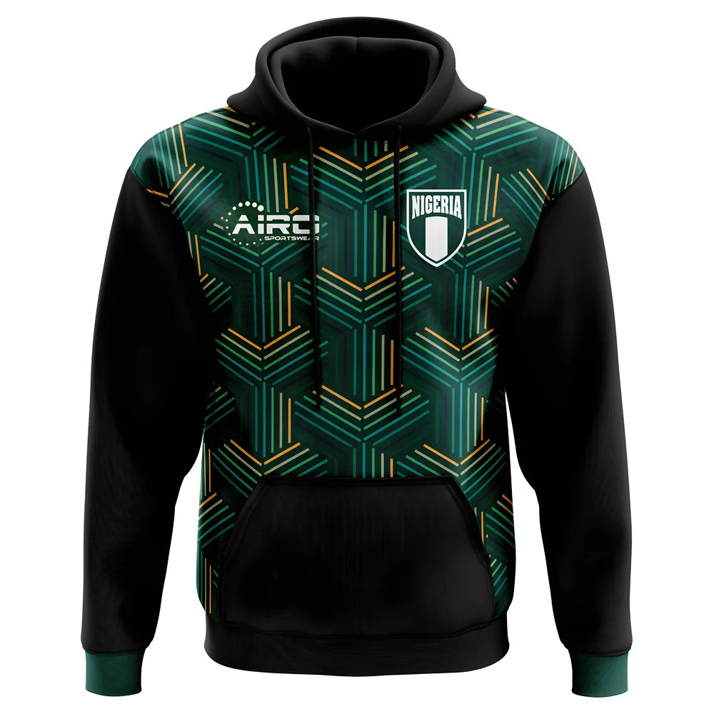 '25-'26 Nigeria Third Concept Football Hoody Polyester Made By: Airo Sportswear Men's Green 4XL