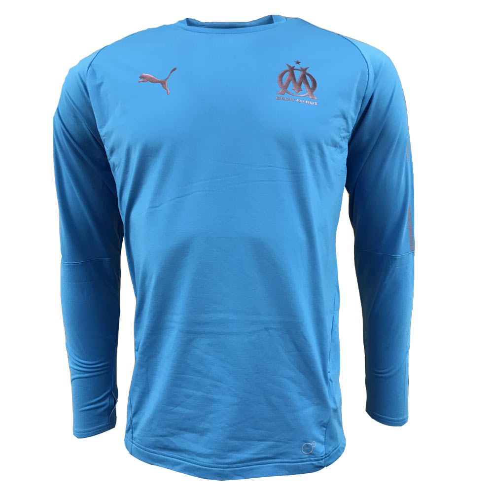 Click to view product details and reviews for 2018 2019 Olympique Marseille Puma Training Sweat Top Blue.