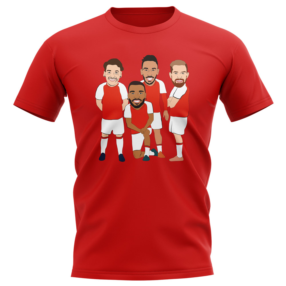Click to view product details and reviews for Arsenal Players Illustration T Shirt Red.