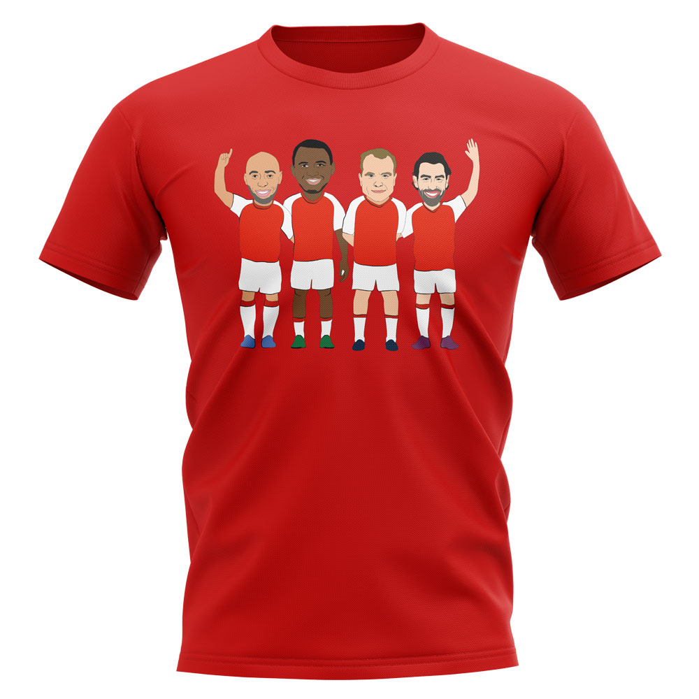 Click to view product details and reviews for Arsenal Invincibles Players Illustration T Shirt Red.