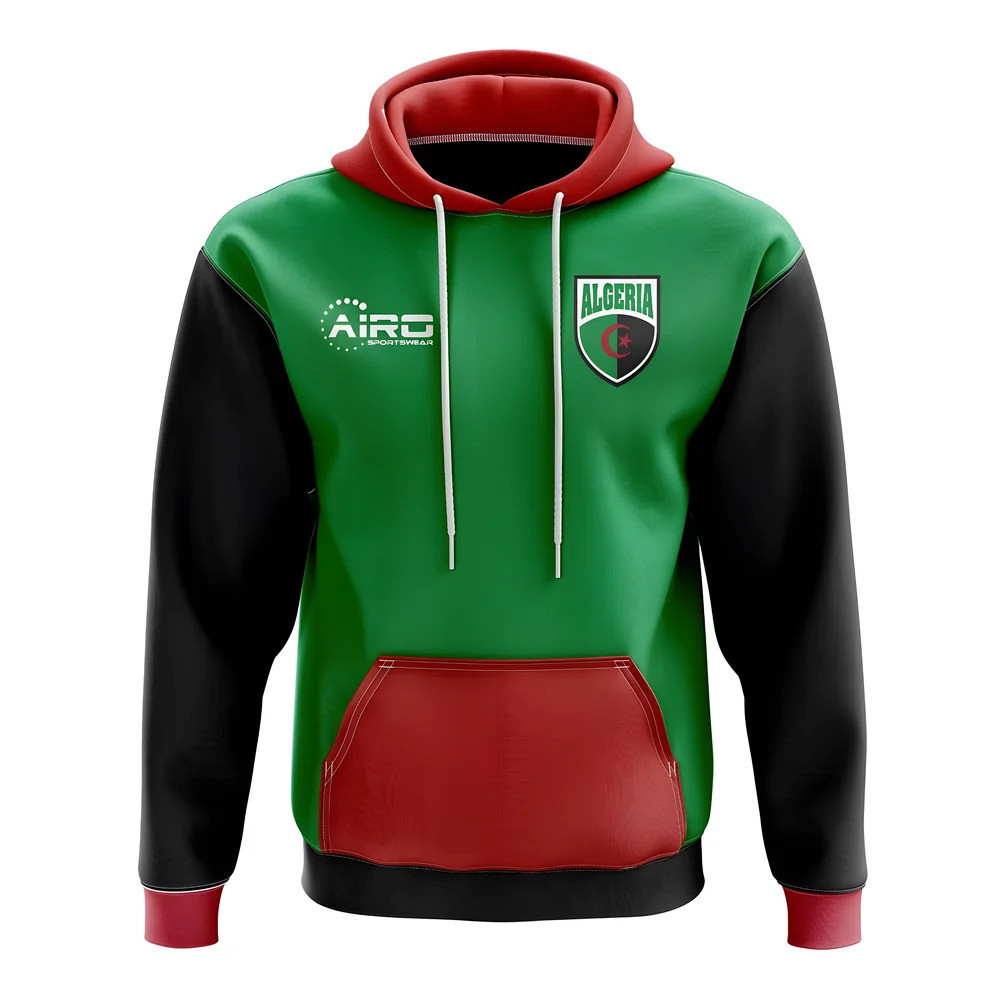 Algeria Concept Country Football Hoody (Green) Polyester Made By: Airo Sportswear Men's Green Xxl