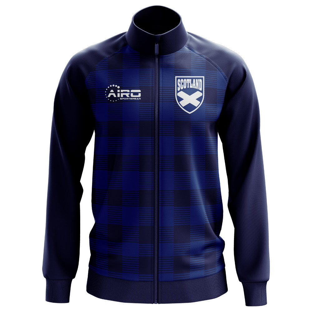 Click to view product details and reviews for Scotland Tartan Concept Football Track Jacket Navy.