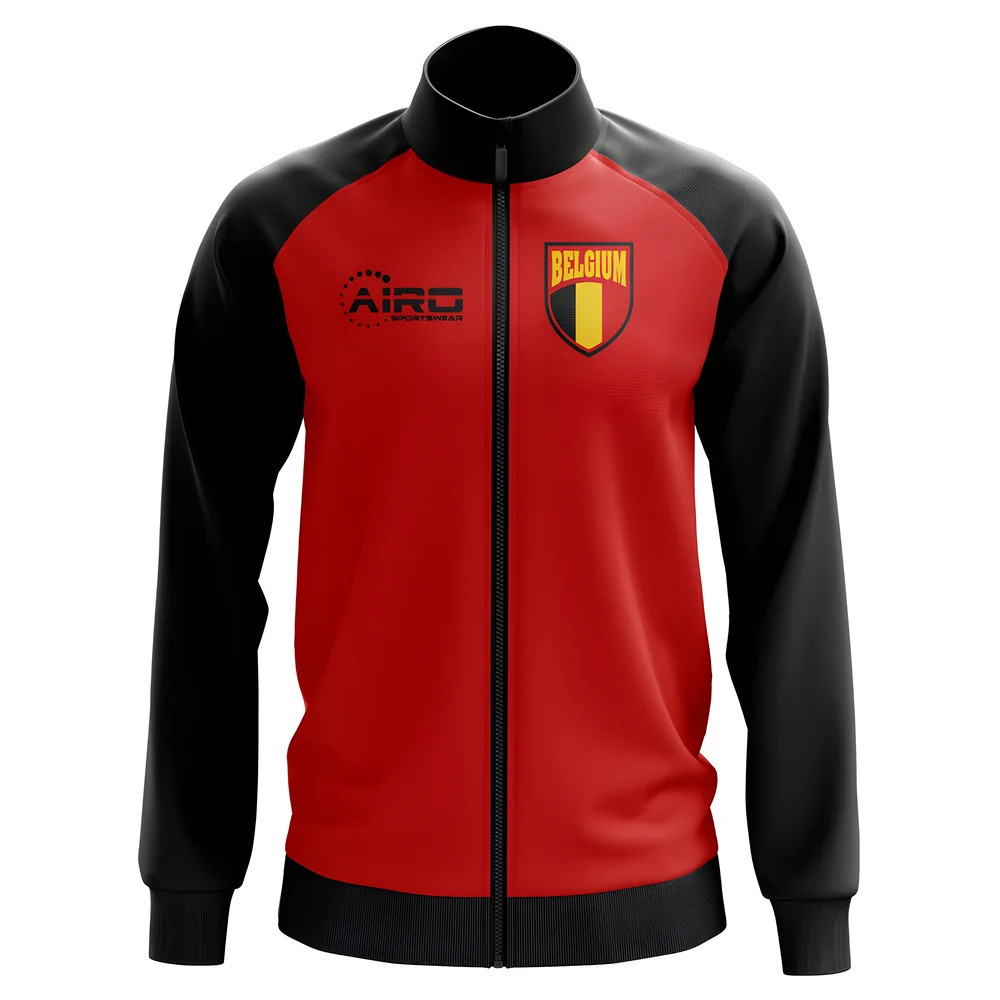 Belgium Concept Football Track Jacket (Red) Polyester Made By: Airo Sportswear Men's Red 3XL