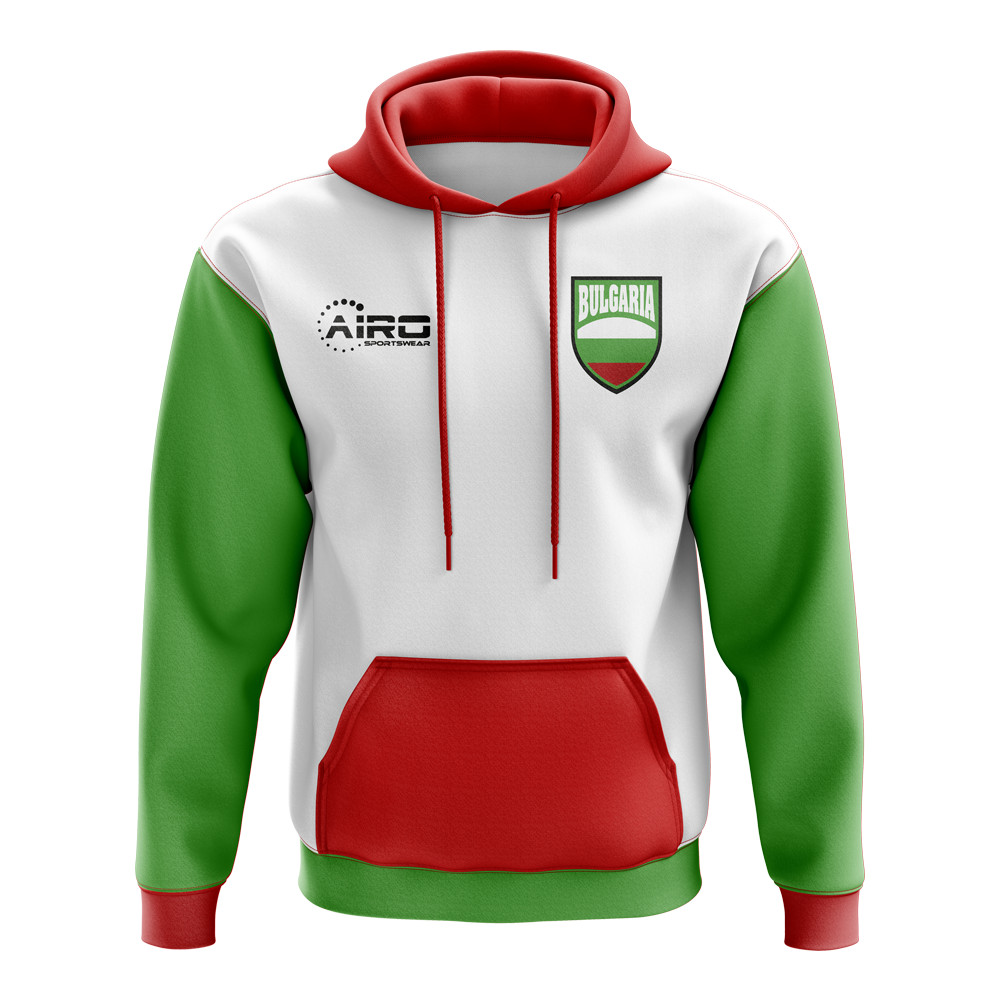 Bulgaria Concept Country Football Hoody (White) Polyester Made By: Airo Sportswear Men's White 5XL