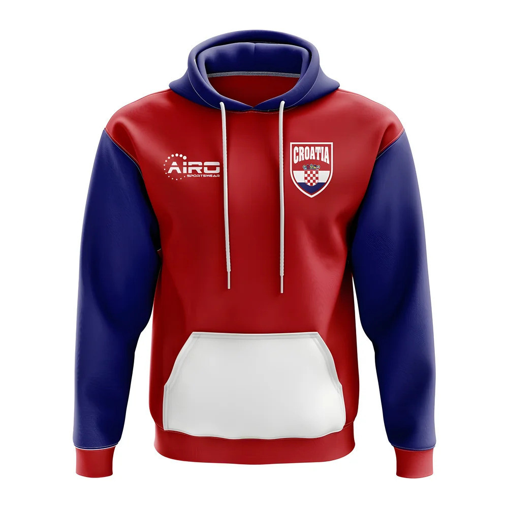 Croatia Concept Country Football Hoody (Red) Polyester Made By: Airo Sportswear Men's Red 4XL