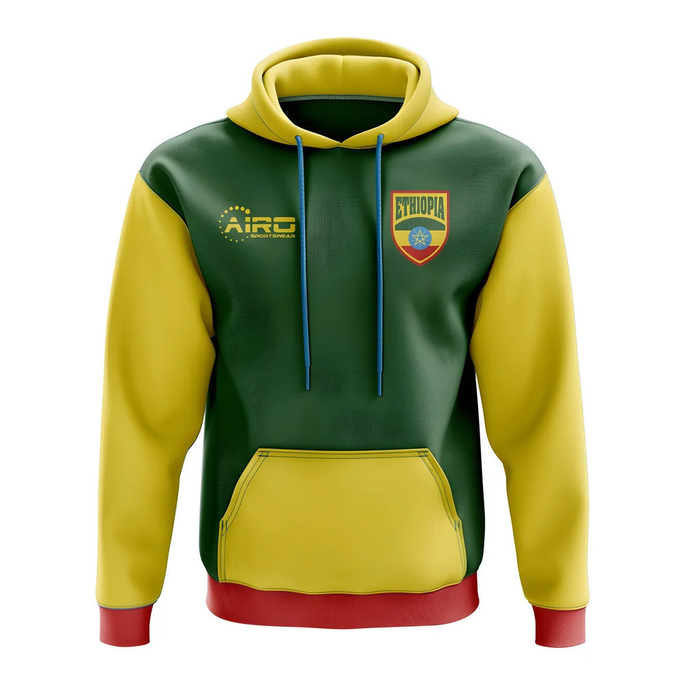 Ethiopia Concept Country Football Hoody (Green) Polyester Made By: Airo Sportswear Men's Green 3XL
