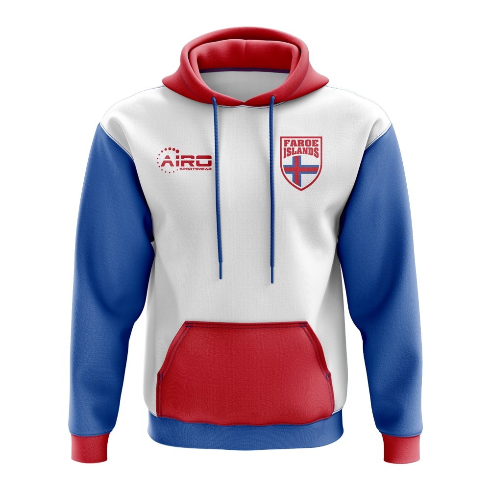 Faroe Islands Concept Country Football Hoody (White) Polyester Made By: Airo Sportswear Men's White Medium