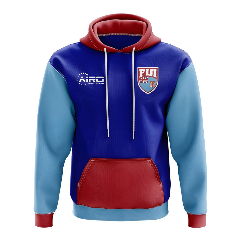 Fiji Concept Country Football Hoody (Blue) Polyester Made By: Airo Sportswear Men's Blue 5XL