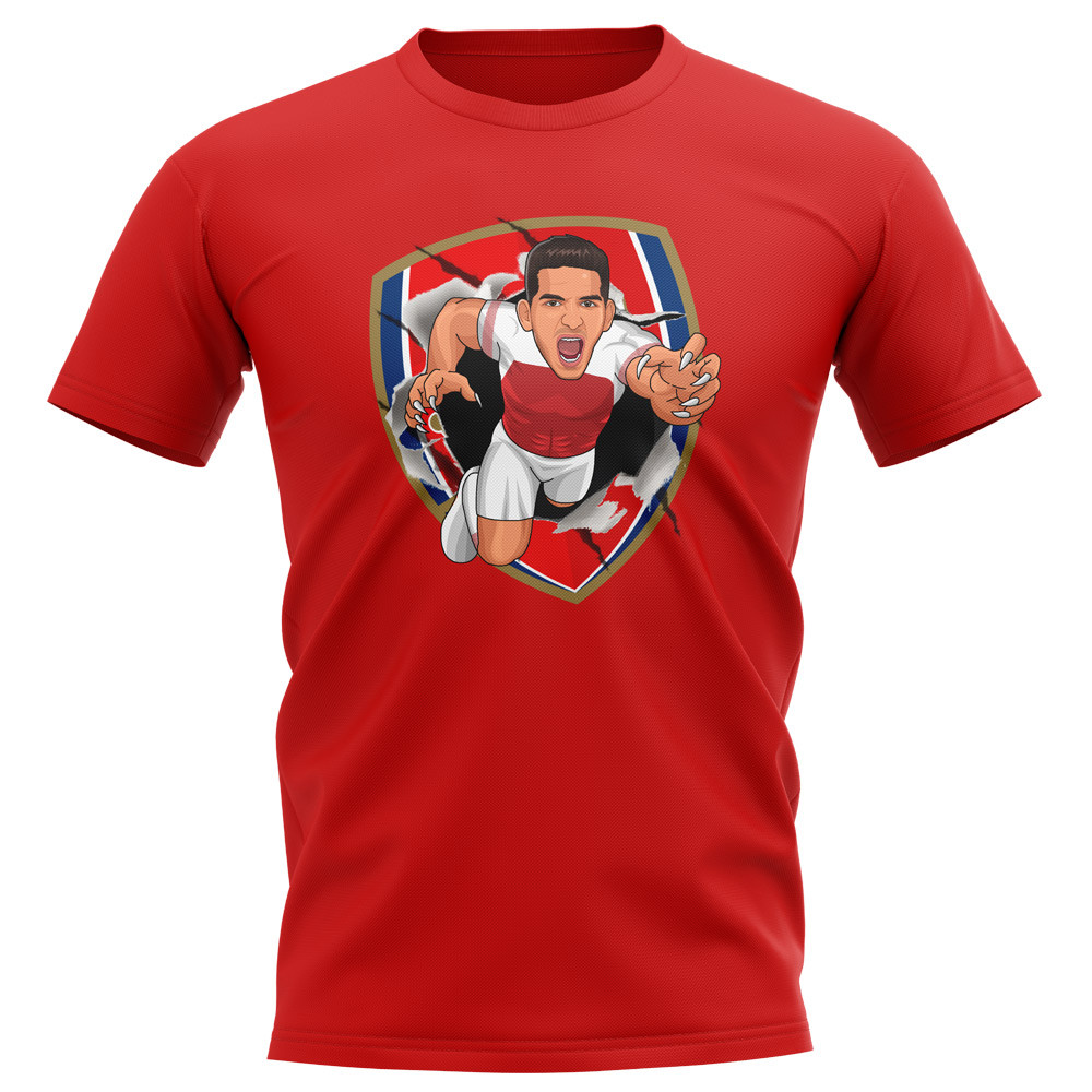 Click to view product details and reviews for Lucas Torreira Arsenal Superhero T Shirt Red.