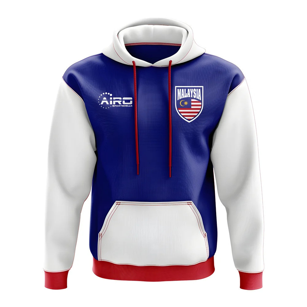 Malaysia Concept Country Football Hoody (Blue) Polyester Made By: Airo Sportswear Men's Blue Large