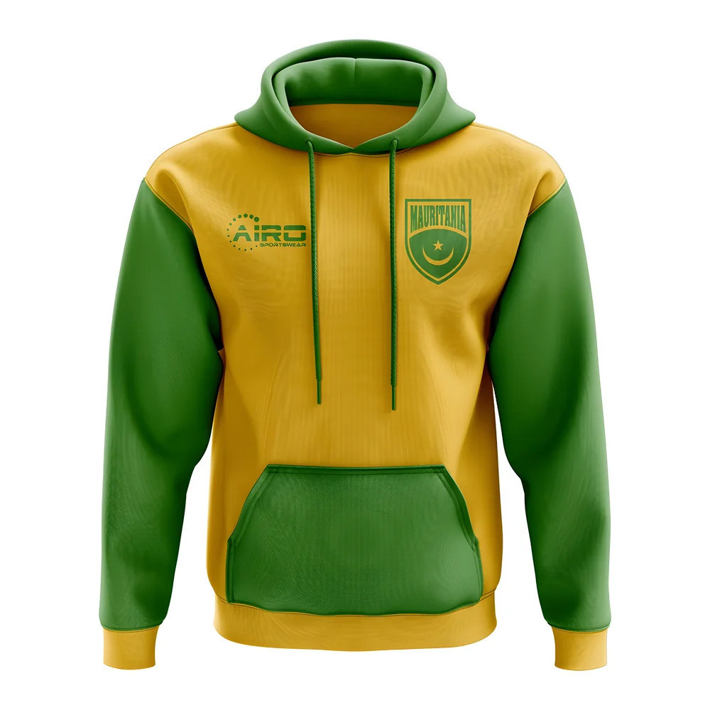 Mauritania Concept Country Football Hoody (Yellow) Polyester Made By: Airo Sportswear Men's Yellow Medium