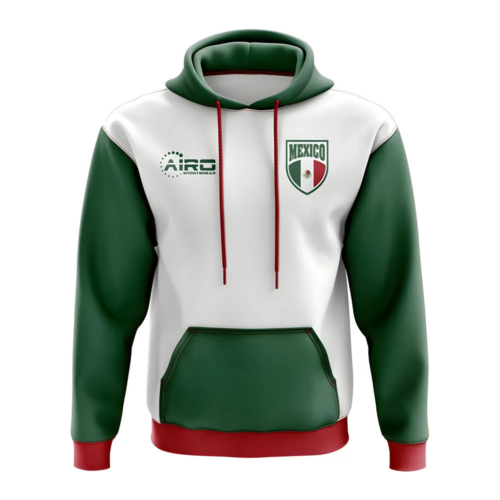 Mexico Concept Country Football Hoody (White) Polyester Made By: Airo Sportswear Men's White 3XL