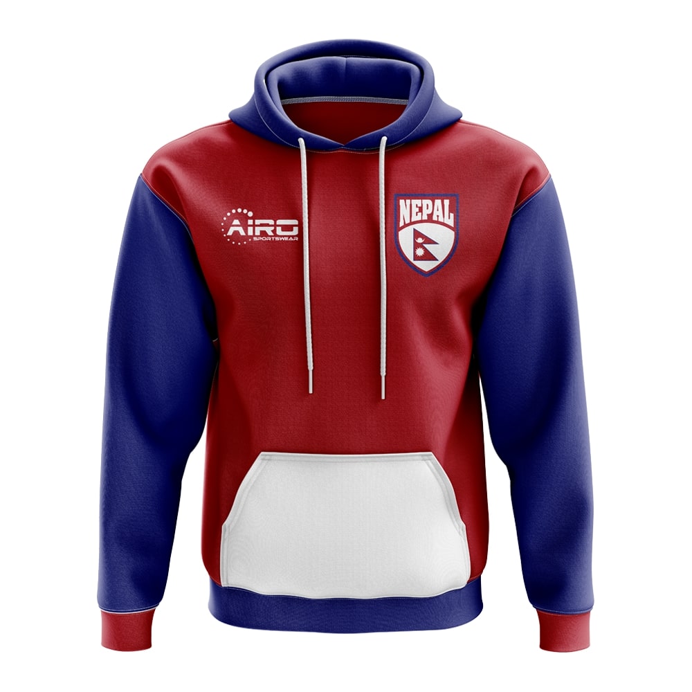 Nepal Concept Country Football Hoody (Red) Polyester Made By: Airo Sportswear Men's Red 5XL
