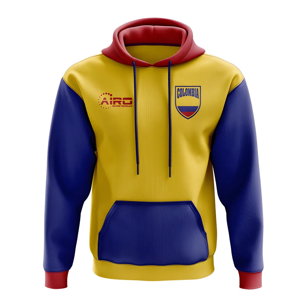 Colombia Concept Country Football Hoody (Yellow) Polyester Made By: Airo Sportswear Men's Yellow 4XL