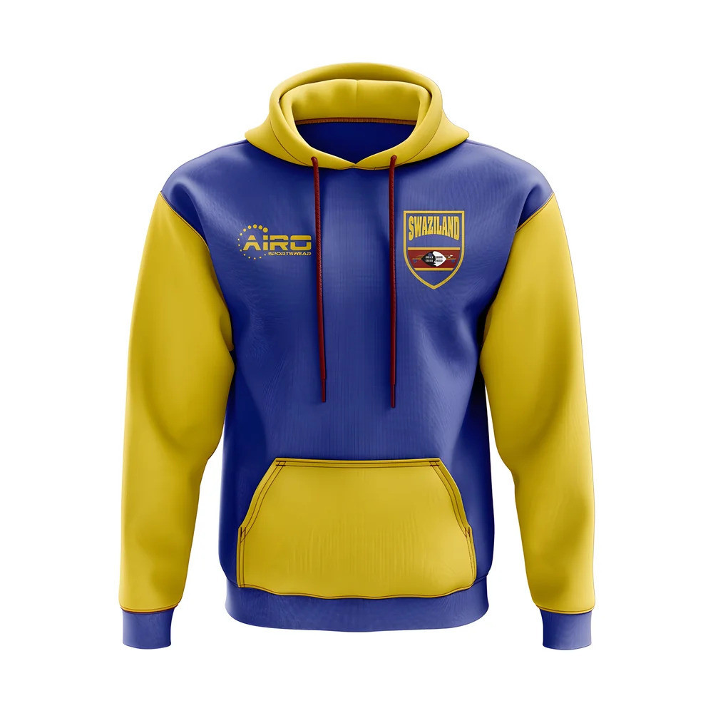 Swaziland Concept Country Football Hoody (Blue) Polyester Made By: Airo Sportswear Men's Blue Medium