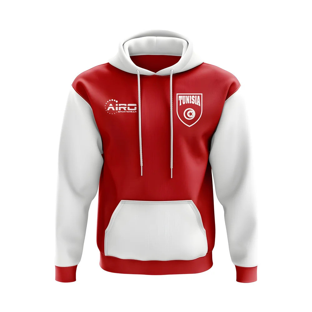 Tunisia Concept Country Football Hoody (Red) Polyester Made By: Airo Sportswear Men's Red 4XL