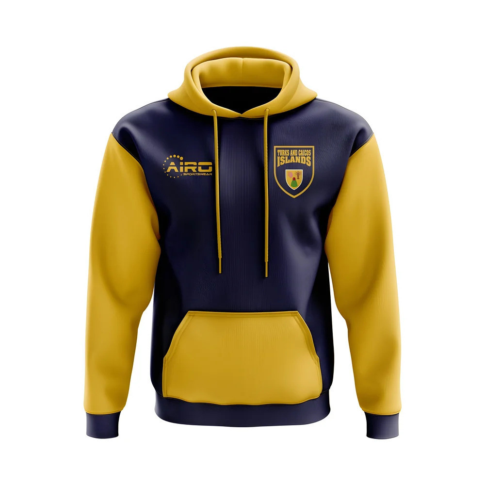 Turks And Caicos Lslands Concept Country Football Hoody (Navy) Polyester Made By: Airo Sportswear Men's Navy Medium