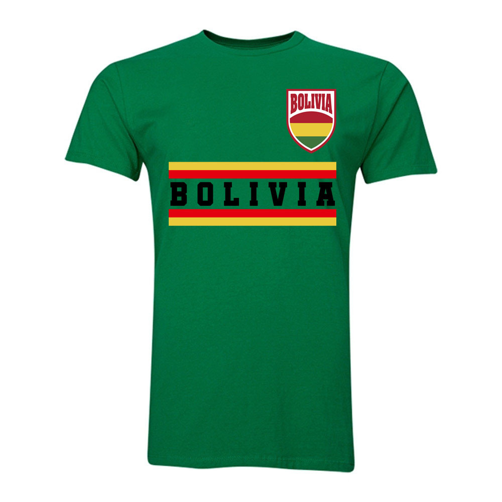 Bolivia Core Football Country T-Shirt (Green) Polyester Uksoccershop Men's Green Small