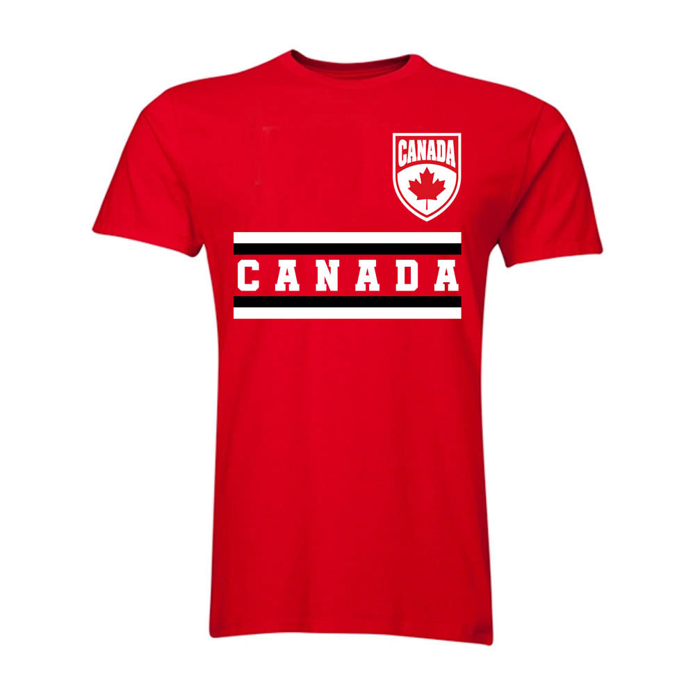 Canada Core Football Country T-Shirt (Red) Polyester Uksoccershop Men's Red Xxl