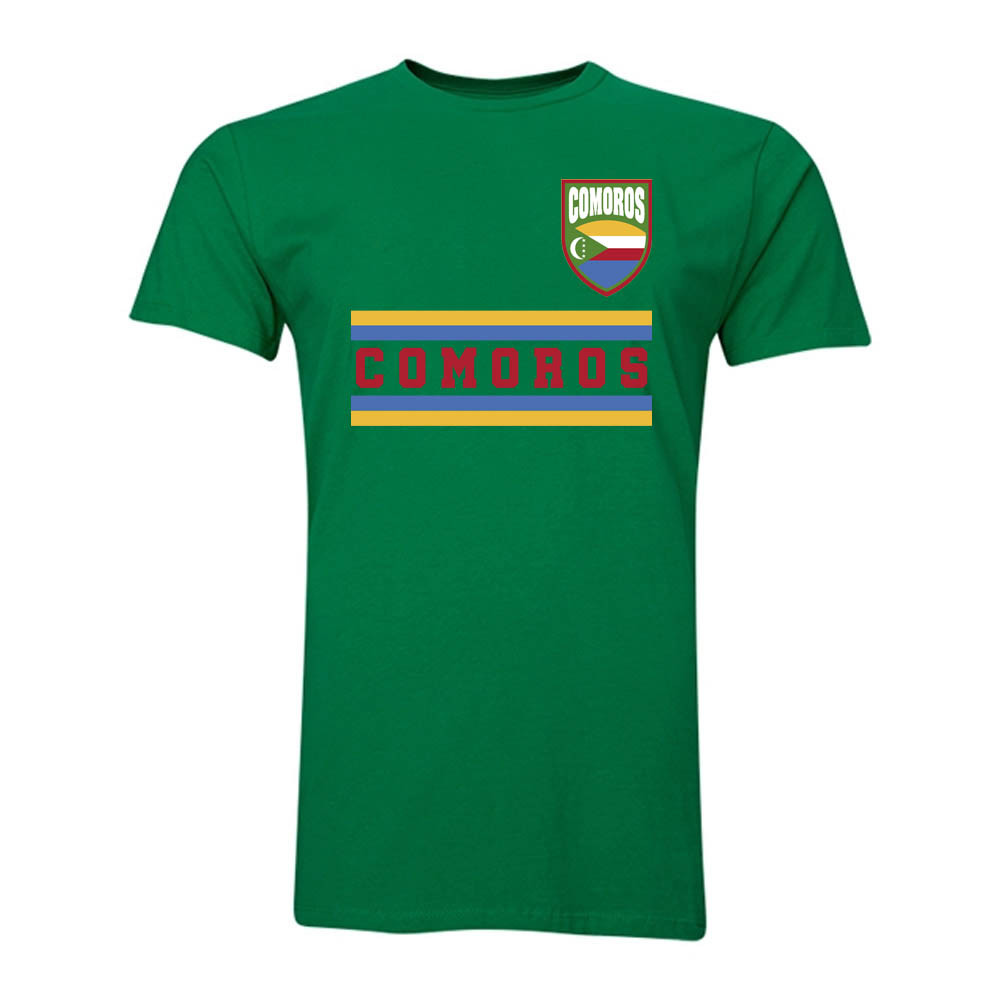 Comoros Core Football Country T-Shirt (Green) Polyester Uksoccershop Men's Green Extra Large