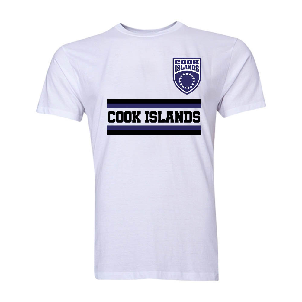Cook Islands Core Football Country T-Shirt (White) Polyester Uksoccershop Men's White Xxl