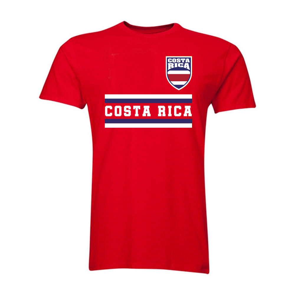 Costa Rica Core Football Country T-Shirt (Red) Polyester Uksoccershop Men's Red Extra Large