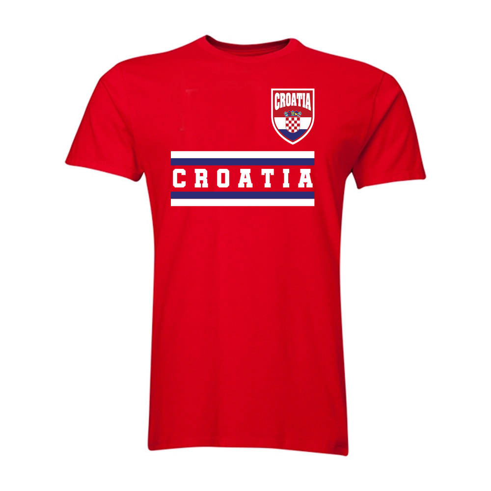 Croatia Core Football Country T-Shirt (Red) Polyester Uksoccershop Men's Red Xxl