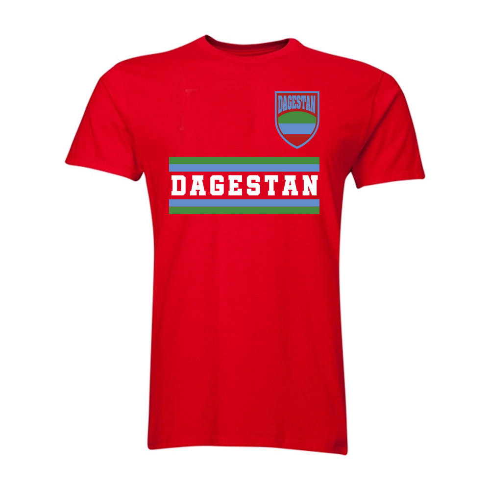 Dagestan Core Football Country T-Shirt (Red) Polyester Cook Islands Uksoccershop Men's Red Small