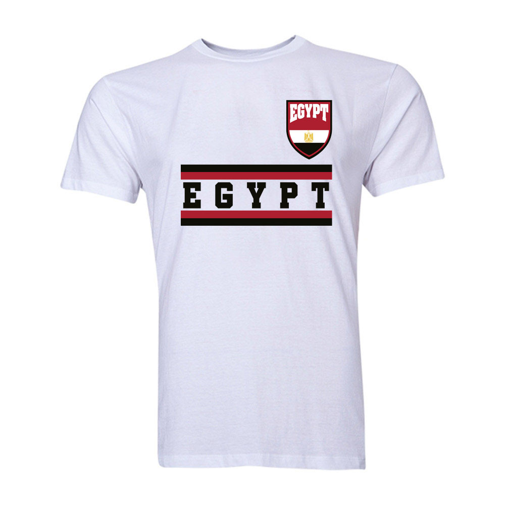 Egypt Core Football Country T-Shirt (White) Polyester Uksoccershop Men's White Extra Small