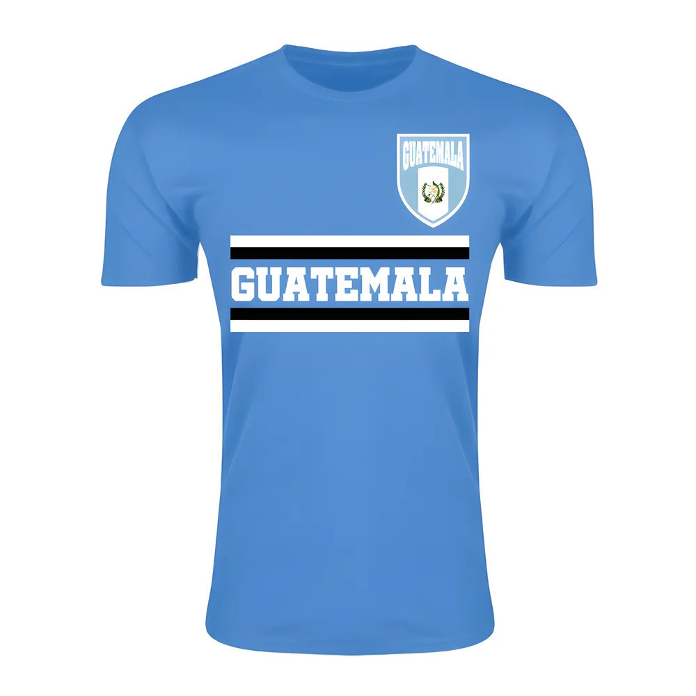 Guatemala Core Football Country T-Shirt (Sky) Polyester Uksoccershop Men's Sky Blue Extra Small