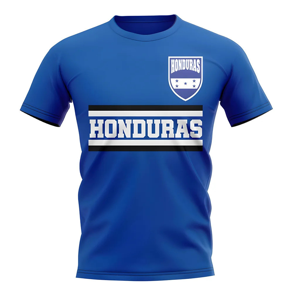 Honduras Core Football Country T-Shirt (Blue) Polyester Cook Islands Uksoccershop Men's Blue Large