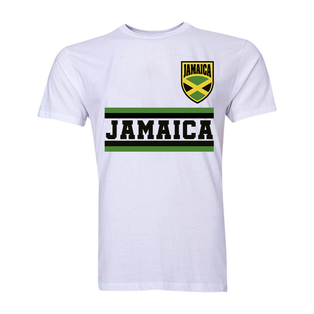 Jamaica Core Football Country T-Shirt (White) Polyester Ivory Coast Uksoccershop Men's White Medium