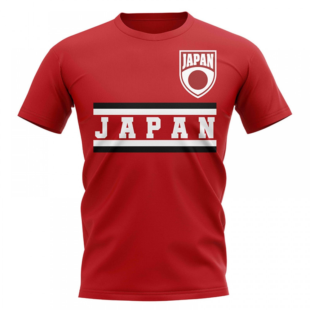 Japan Core Football Country T-Shirt (Red) Polyester Uksoccershop Men's Red Xxl