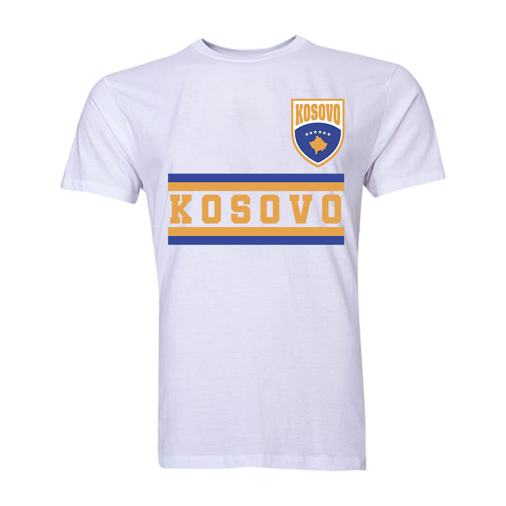 Click to view product details and reviews for Kosovo Core Football Country T Shirt White.