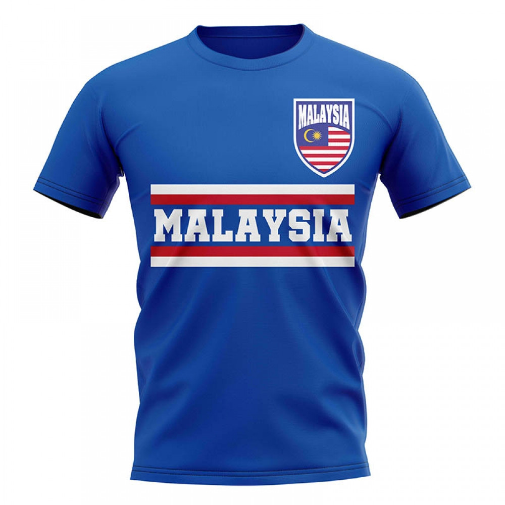 Malaysia Core Football Country T-Shirt (Blue) Polyester Uksoccershop Men's Blue Large
