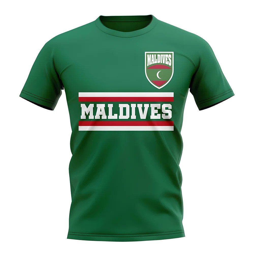 Maldives Core Football Country T-Shirt (Green) Polyester Cook Islands Uksoccershop Men's Green Medium