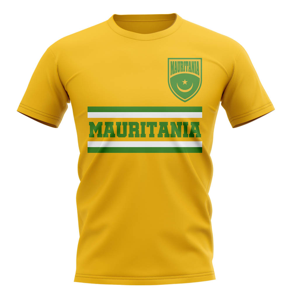 Mauritania Core Football Country T-Shirt (Yellow) Polyester Cook Islands Uksoccershop Men's Yellow Medium