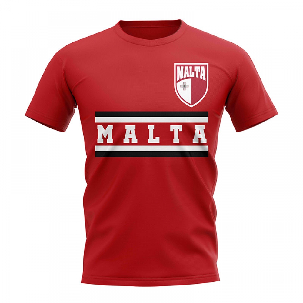 malta core football country t-shirt (red)