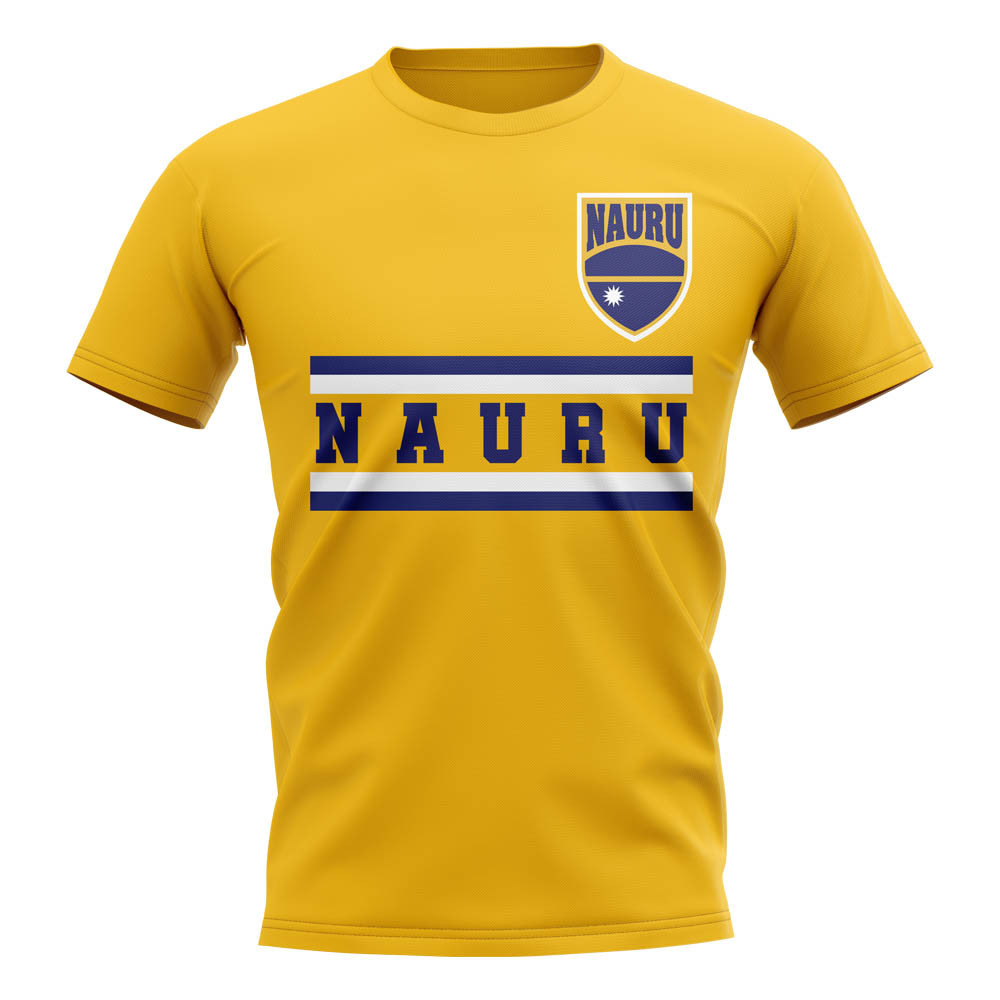 Nauru Core Football Country T-Shirt (Yellow) Polyester Cook Islands Uksoccershop Men's Yellow Xxl