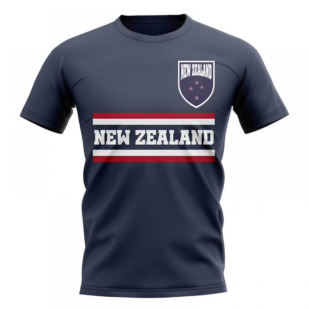 New Zealand Core Football Country T-Shirt (Navy) Polyester Uksoccershop Men's Navy Xxl