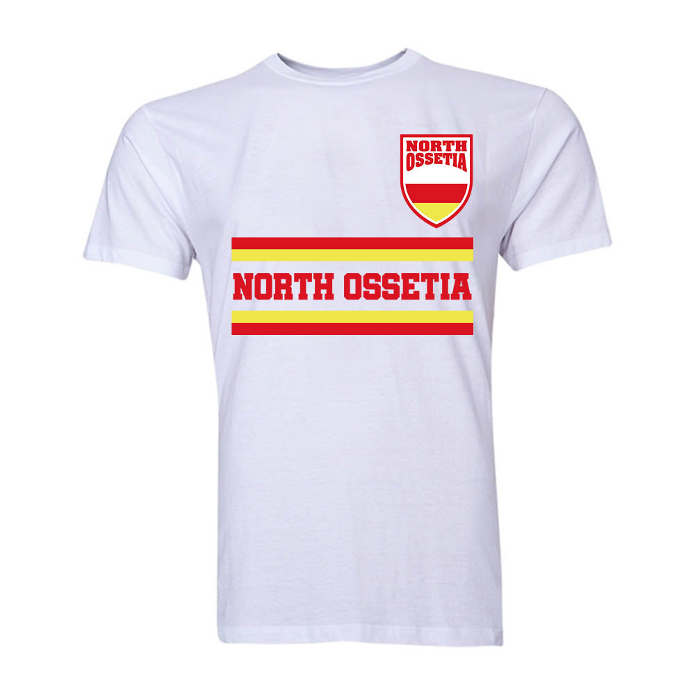 North Ossetia Core Football Country T-Shirt (White) Polyester Cook Islands Uksoccershop Men's White Xxl