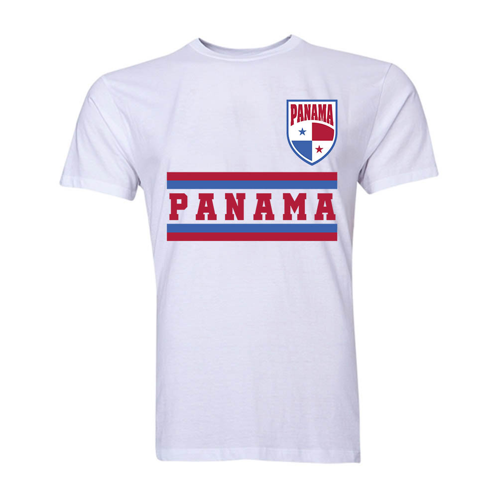 Panama Core Football Country T-Shirt (White) Polyester Cook Islands Uksoccershop Men's White Medium