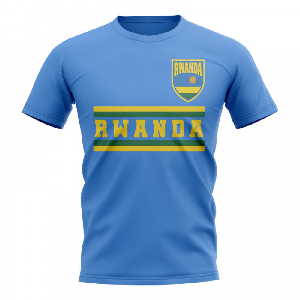 Rwanda Core Football Country T-Shirt (Sky) Polyester Cook Islands Uksoccershop Men's Sky Blue Xxl