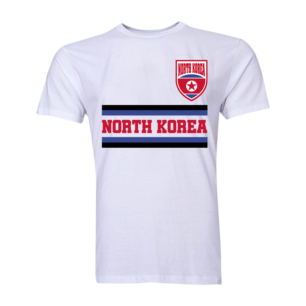 Click to view product details and reviews for North Korea Core Football Country T Shirt White.