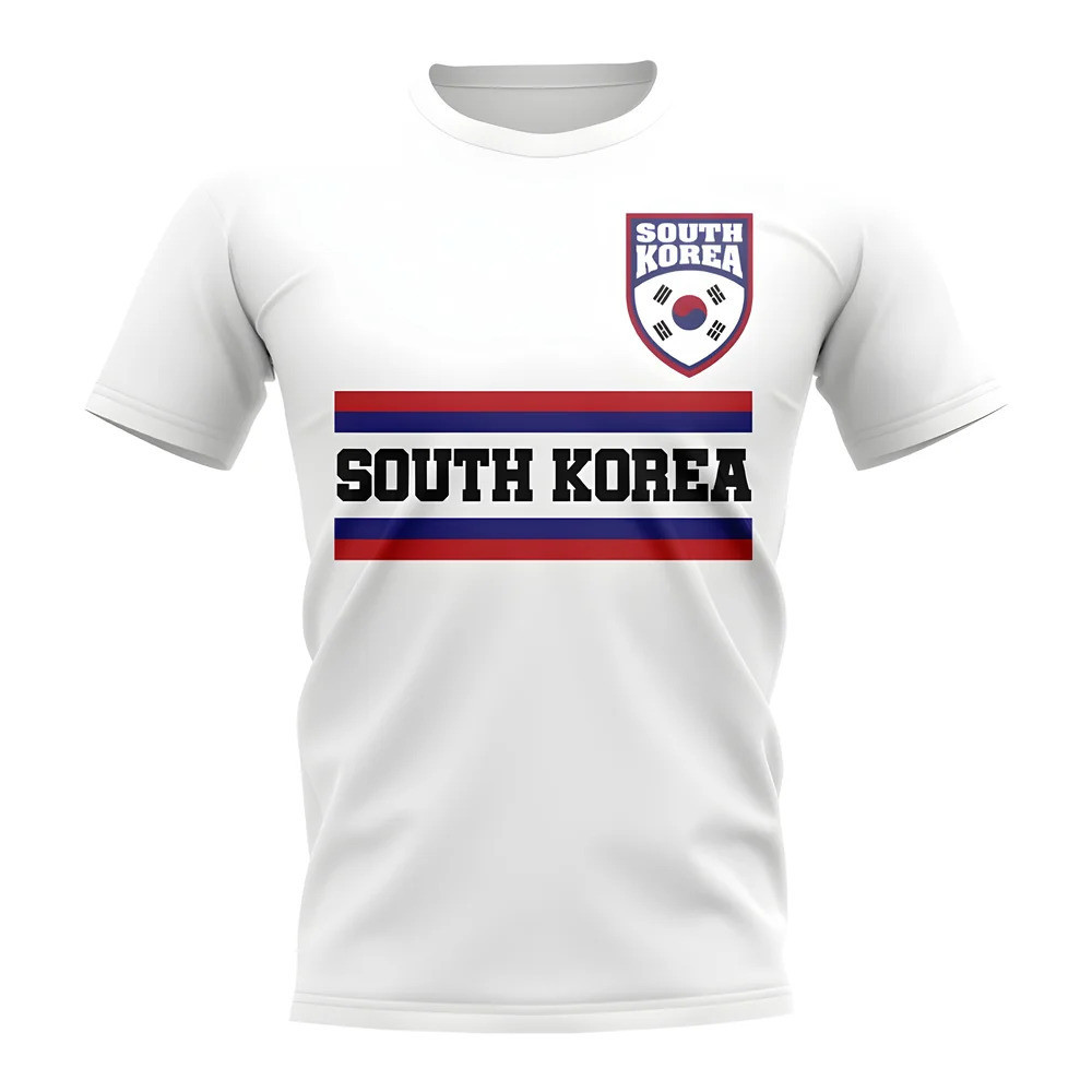 South Korea Core Football Country T-Shirt (White) Polyester Uksoccershop Men's White Xxl