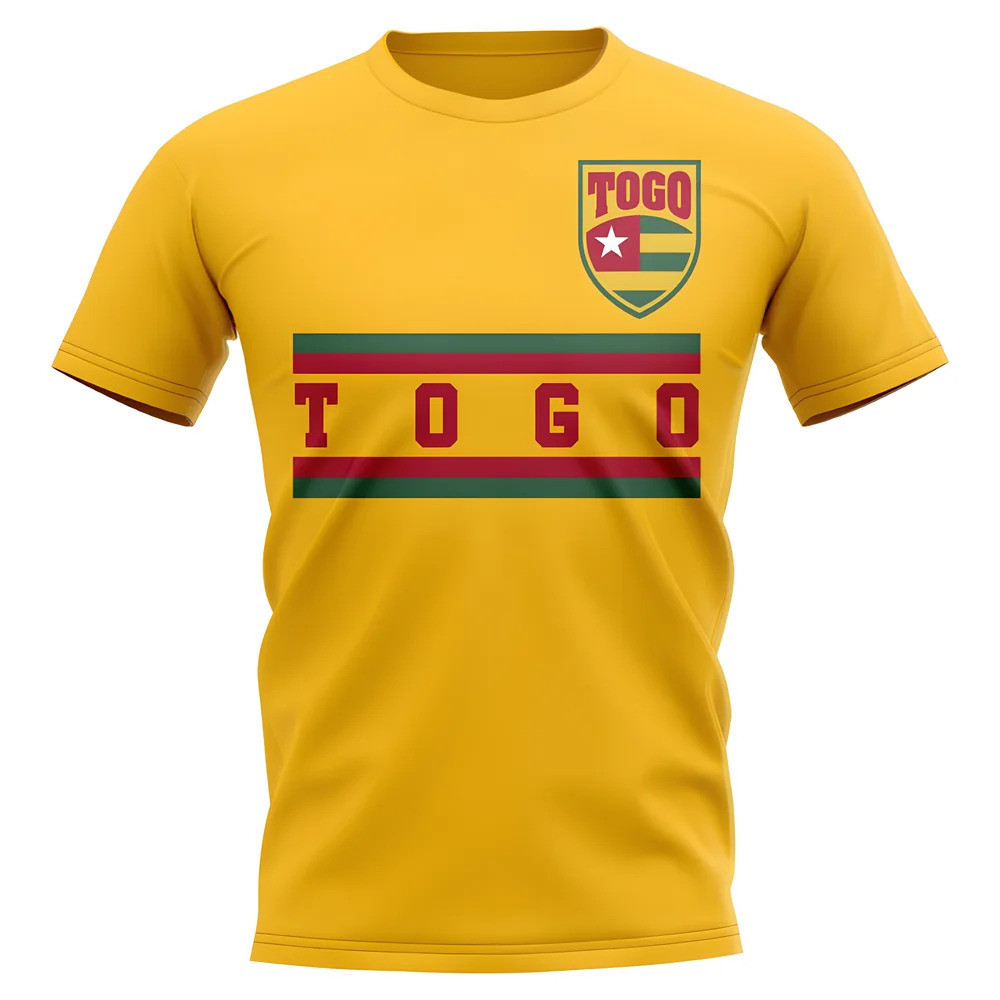 Togo Core Football Country T-Shirt (Yellow) Polyester Uksoccershop Men's Yellow Extra Large