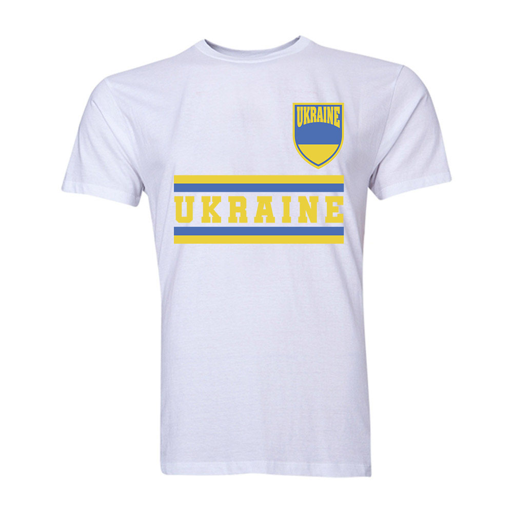 Click to view product details and reviews for Ukraine Core Football Country T Shirt White.